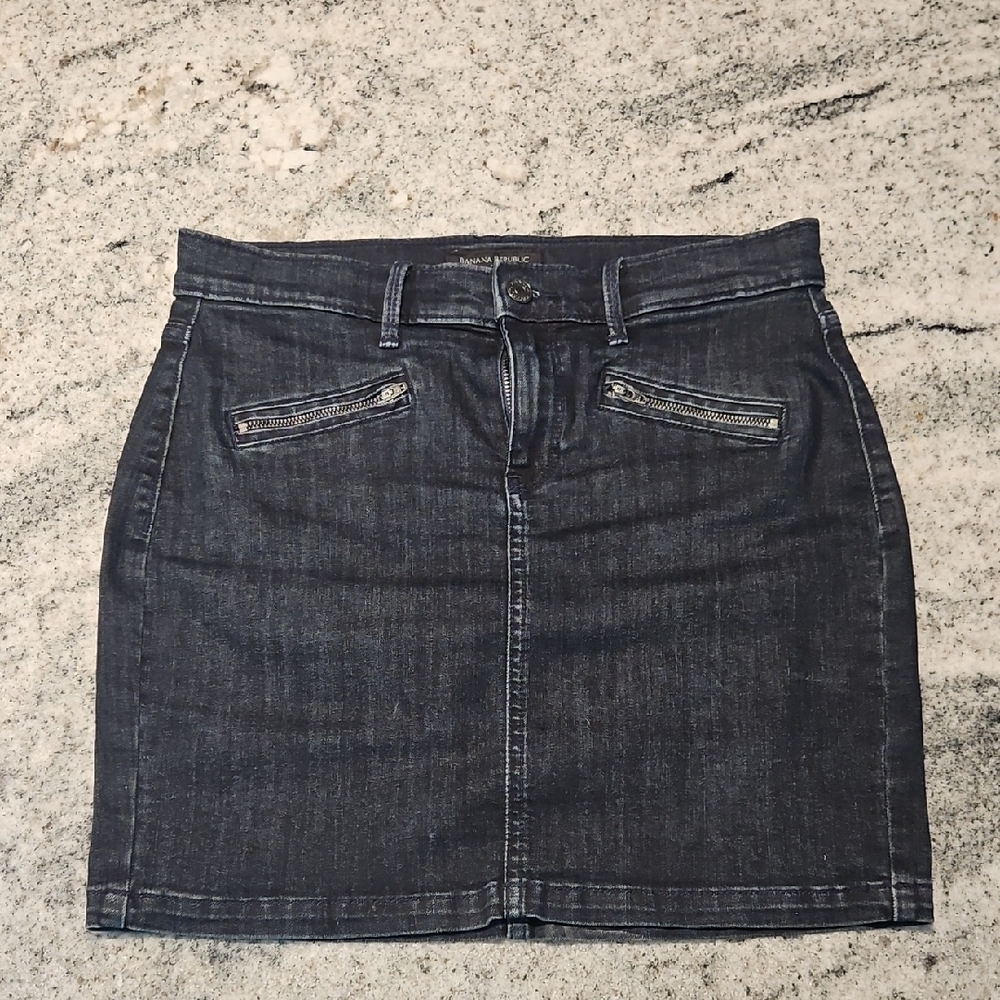 Banana Republic Blue Mini Pencil Skirt Casual